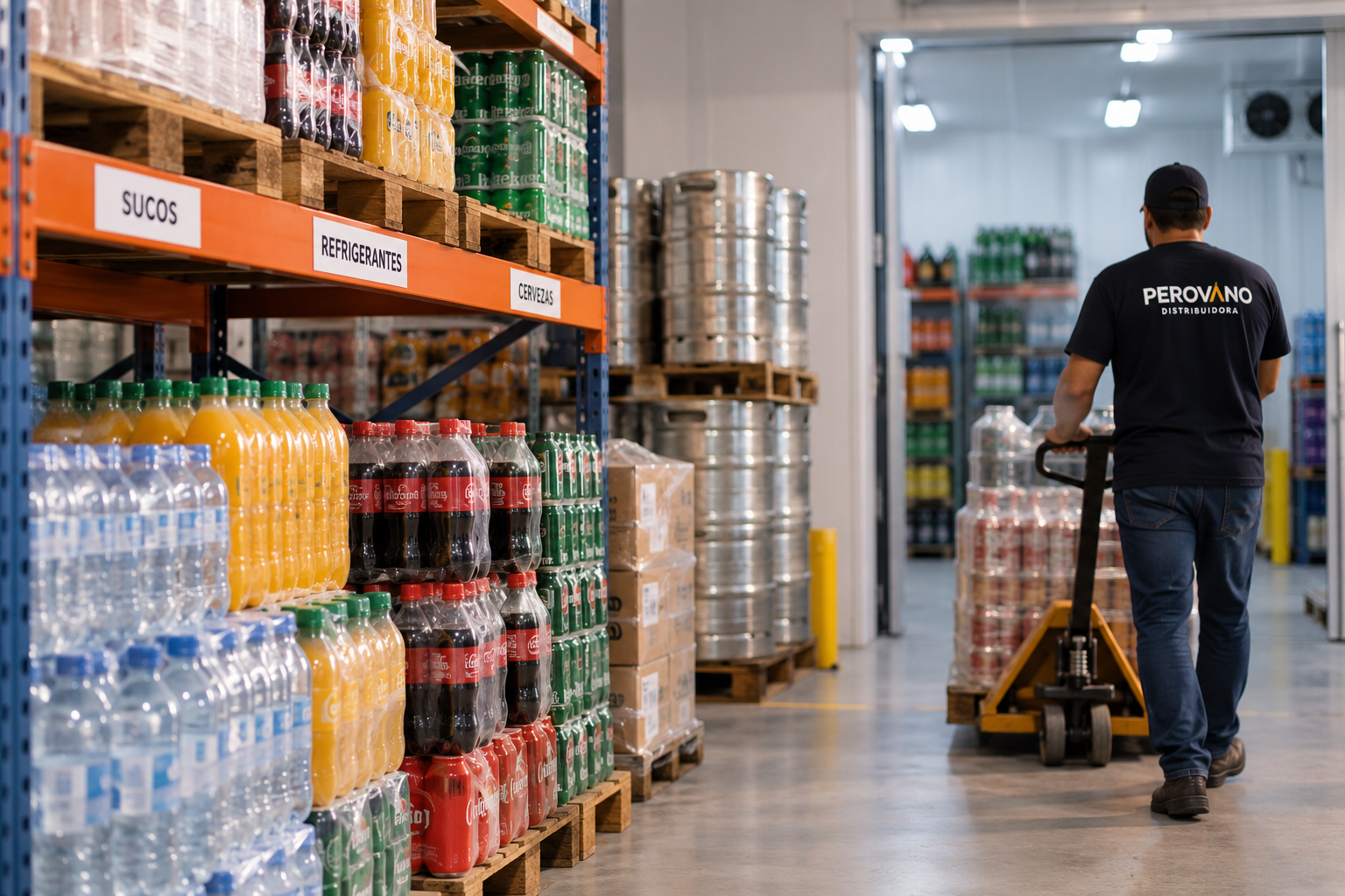 homem em um armazenamento de bebidas